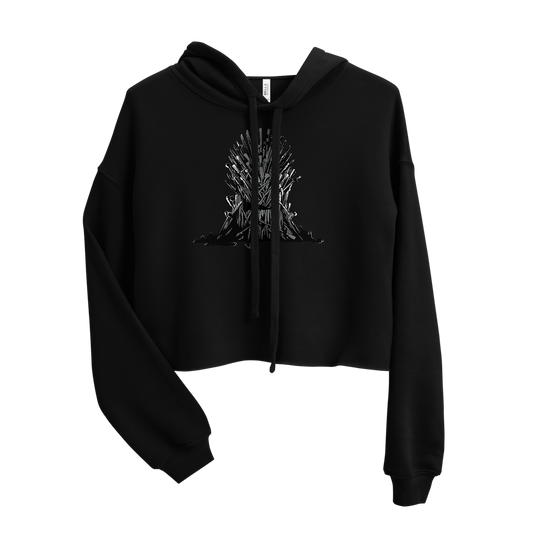 uneasy lies the head Crop Hoodie