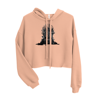 uneasy lies the head Crop Hoodie