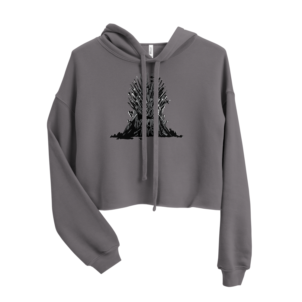 uneasy lies the head Crop Hoodie