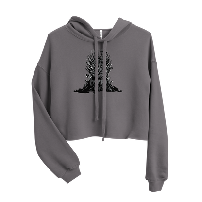 uneasy lies the head Crop Hoodie