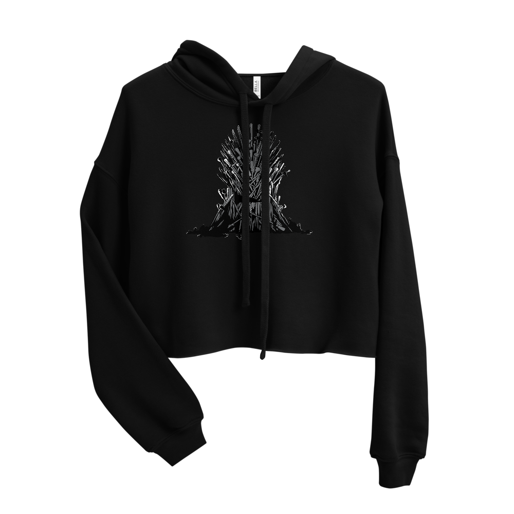 uneasy lies the head Crop Hoodie