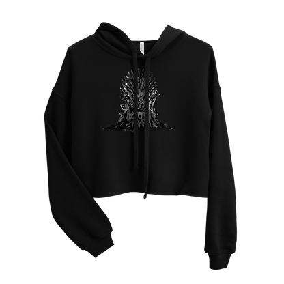 uneasy lies the head Crop Hoodie